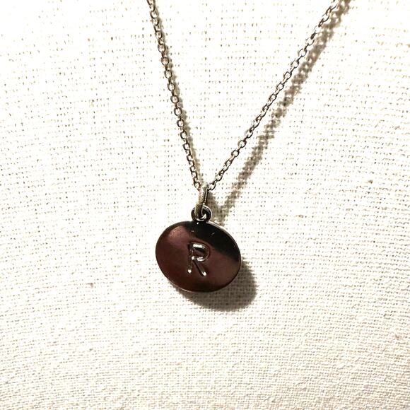 Kate Spade R Initial Necklace One in a Million Chain Silver tone Preppy - Picture 4 of 7